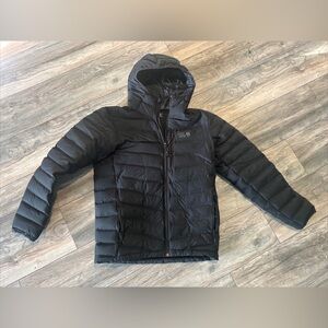 Mountain Hardwear Jacket Men M Black Full Zip 750 Duck Down Q Shield Puffer Coat